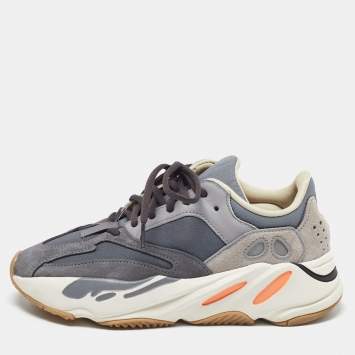 Pre Owned Yeezy x Adidas Grey Suede and Mesh Boost 700 Magnet Sneakers Size 38 2/3