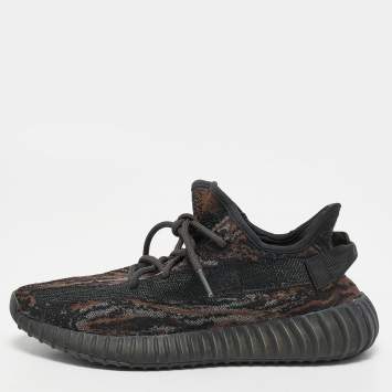 Yeezy x adidas Brown Knit Fabric Boost 350 V2 Earth Sneakers Size