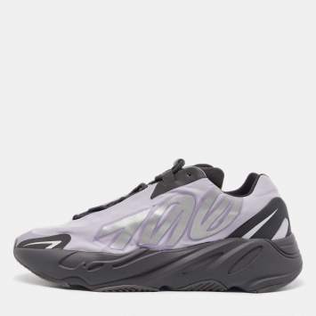 Pre Owned Yeezy x Adidas Black/Lavender Nylon Boost 700 MNVN Geode Sneakers Size 43.5