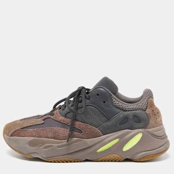 Pre Owned Yeezy x Adidas Multicolor Suede and Mesh Boost 700 Mauve Sneakers Size 42