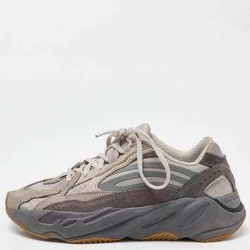 Pre Owned Yeezy x Adidas Grey Suede and Mesh Boost 700 V2 Tephra Sneakers Size 40 2/3