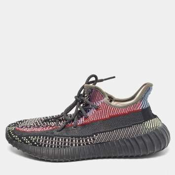 Pre Owned Yeezy x Adidas Multicolor Knit Fabric Boost 350 V2 Yecheil (Non-Reflective) Sneakers Size 43 1/3 