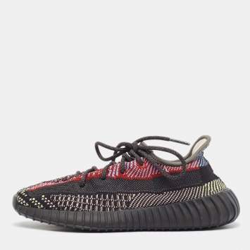 Pre Owned Yeezy x Adidas Multicolor Knit Fabric Boost 350 V2 Yecheil Non-Reflective Sneakers Size 40