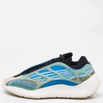 Pre Owned Yeezy x Adidas Blue/White Mesh and Rubber Yeezy 700 V3 Arzareth Sneakers Size 44