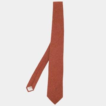 Pre Owned Yves Saint Laurent Brown Wool Tie