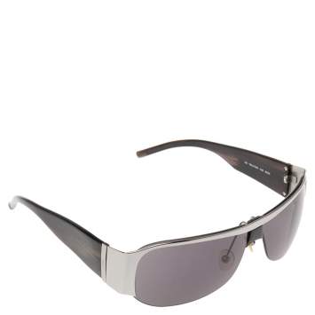 Pre Owned Yves Saint Laurent Black/Silver YSL 2116/S Half Rim Sunglasses