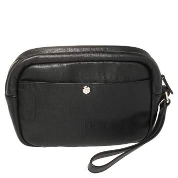 Pre Owned Yves Saint Laurent Black Leather Pouch