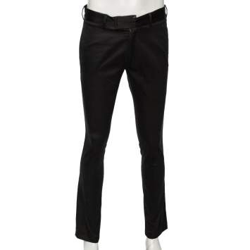 Pre Owned Yves Saint Laurent Black Cotton Tailored Pants M