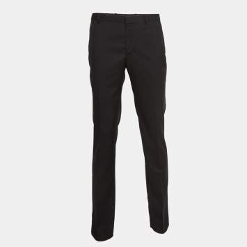 Pre Owned Z Zegna Black Wool Slim Fit Trousers XL