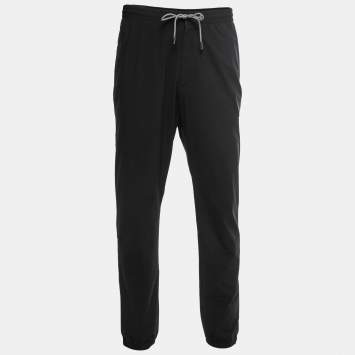 Pre Owned Z Zegna Black Jersey Track Pants 3XL