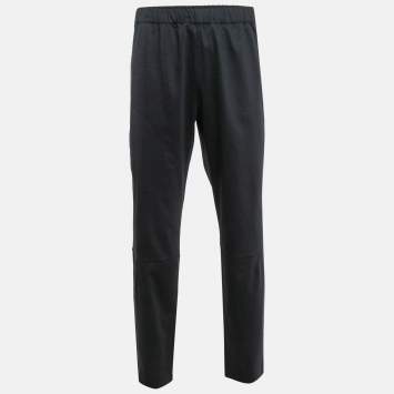 Pre Owned Z Zegna Navy Blue Techmerino Wool Paneled Pants XXL