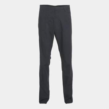 Pre Owned Z Zegna Navy Blue Cotton Blend Straight Fit Trousers 4XL
