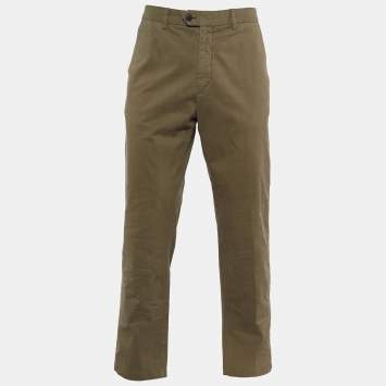 Pre Owned Z Zegna Beige Cotton Regular Fit Trouser XL 