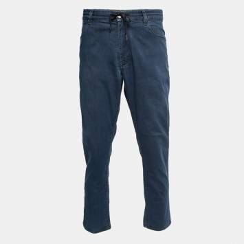 Pre Owned Z Zegna Blue Denim Drawstring Waist Regular Fit Jeans XXL/ Waist 40"