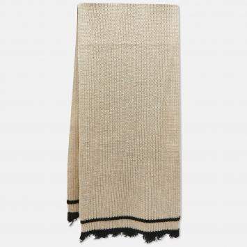 Zadig & Voltaire Beige Rib Knit Wool Blend Lisa Muffler