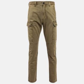 Pre Owned Zadig & Voltaire Green Faded Cotton Pargo Cargo Pants S