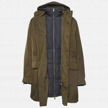 Pre Owned Zadig & Voltaire Green Synthetic Detachable Lining Bob Parka Jacket M