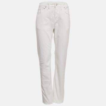Zadig & Voltaire White Denim David Crop Jeans M Waist 32"