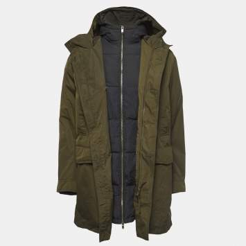 Zadig & Voltaire Green Synthetic Detachable Lining Bob Parka Jacket L