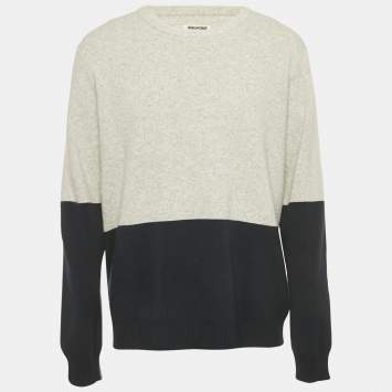 Pre Owned Zadig & Voltaire Grey Wool Crew Neck Rod Jumper XL