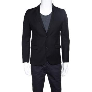 Pre Owned Zadig and Voltaire Black Wool Version Smocking Blazer S