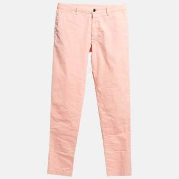 Pre Owned Zadig & Voltaire Pink Cotton Patrick Chino Trousers S