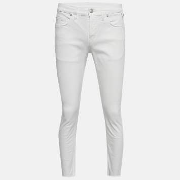 Pre Owned Zadig & Voltaire White Blanc Denim David Crop Jeans M Waist 31.5"