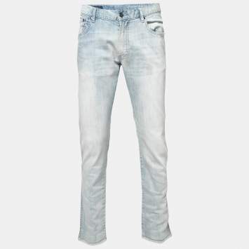Pre Owned Zegna Sport Blue Denim Slim Fit Jeans M Waist 33" 