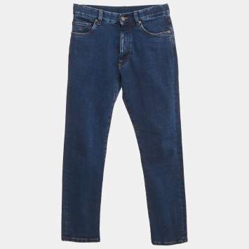 Pre Owned Zegna Blue Denim Regular Fit Jeans S Waist 29"