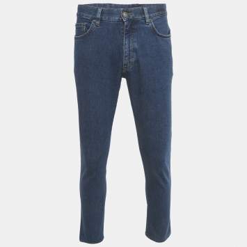 Pre Owned بنطلون  جينز زينيا دينم أزرق منتظم مقاس صغير (وسط 29 بوصة)