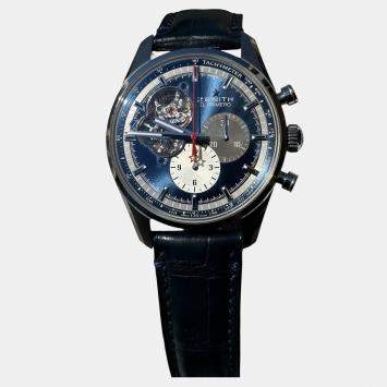 Pre Owned Zenith El Primero 03.2040.4061 Automatic Blue Stainless Steel Men's Wristwatch 42 mm
