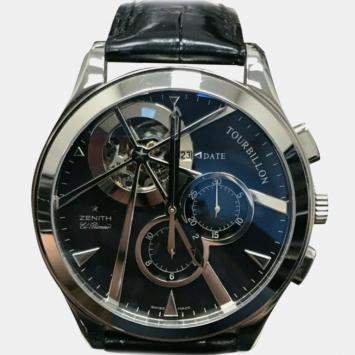 Pre Owned Zenith Grande Class Tourbillon 65.0520.4035/21.C492 Automatic 18K White Gold Men's Wristwatch 45 mm