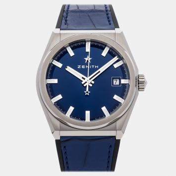 Pre Owned Pre-Owned Zenith Defy Classic 95.9000.670/51.R584 Blue Automatic Titanium Men's Wristwatch 41 mm