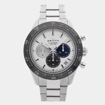 Pre Owned Zenith Chronomaster Sport 03.3100.3600/69.M3100 White Stainless Steel Automatic Men's Watches 41mm