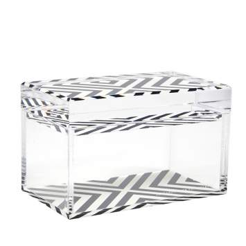 Pre Owned Alexandra von Furstenberg Monochrome X Print Treasure Box S