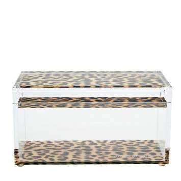 Pre Owned Alexandra von Furstenberg Leopard Print Treasure Box M