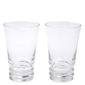 Pre Owned Baccarat Clear Crystal Vega Highball Tumbler Glass Set