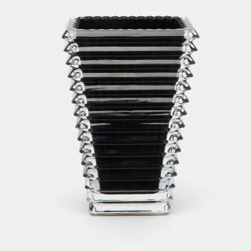 Pre Owned Baccarat Eye Rectangular Glass Vase