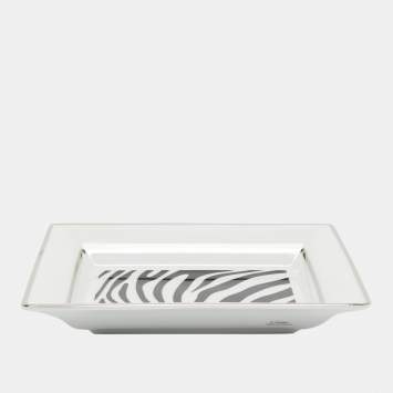 Pre Owned Cartier Porcelain Zebra Trinket Tray