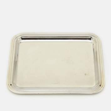 Pre Owned Christofle Silver Plated Metal Small Rectangular Tray