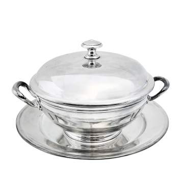 Pre Owned Christofle Vintage Silver Plated Tureen and Underplate Set