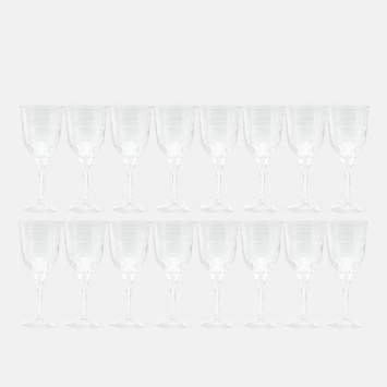 Pre Owned Dior Crystal Clear Cannage Engraved Water Glass Set 16