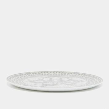 Pre Owned Hermès Mosaique AU 24 Platinum Tart Platter
