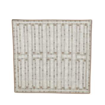 Pre Owned Hermes Mosaique au 24 Platinum n°2 Square Plate
