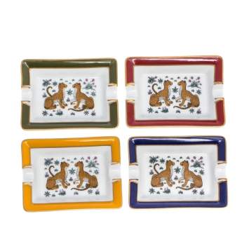 Pre Owned Hermes Porcelain Mini Ashtray Set