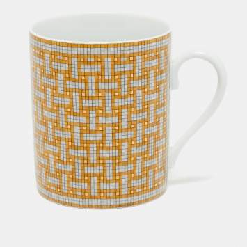 مملوكة مسبقًا Hermès Gold Mosaique AU 24 Gold Porcelain Mug