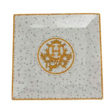 Pre Owned Hermes Gold Mosaique Au 24 Square Plate