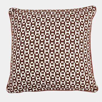 Pre Owned Hermes Brown Cotton Cushion