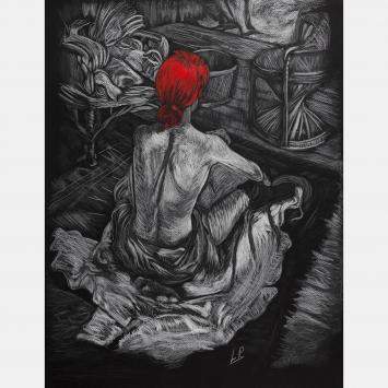 Pre Owned Red By Laurent Pichereau, France, 2022 (65 X 50)