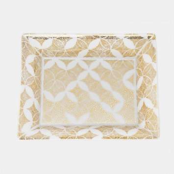 Louis Vuitton White/Gold Constellation Change Tray